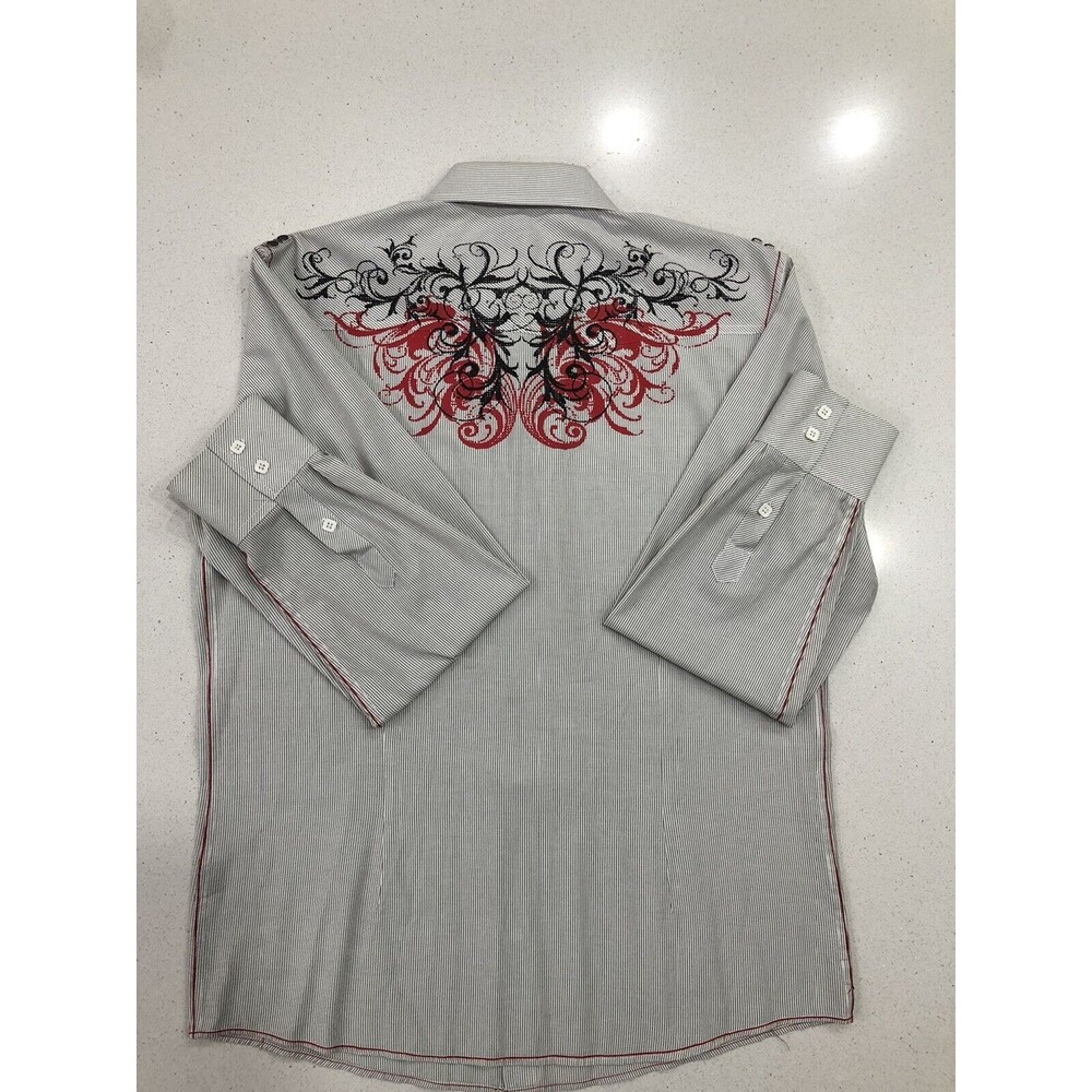 191 unlimited Mens long sleeve Button-up Dress Shirt Size: Large